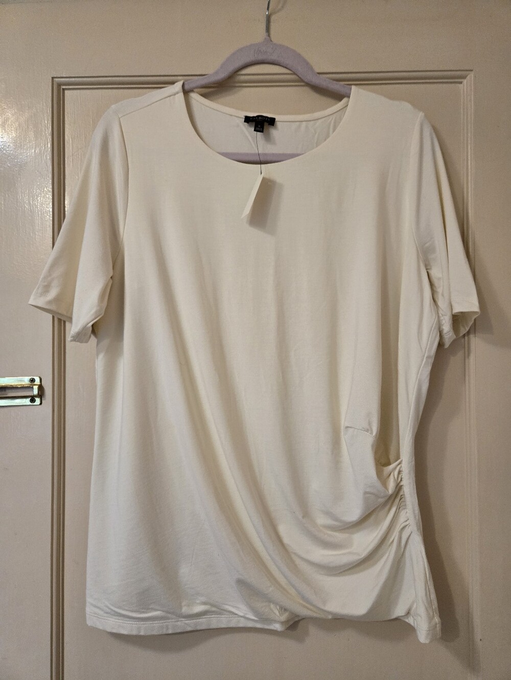 Talbots New With Tag Classic Cream Short-Sleeve Women's Top